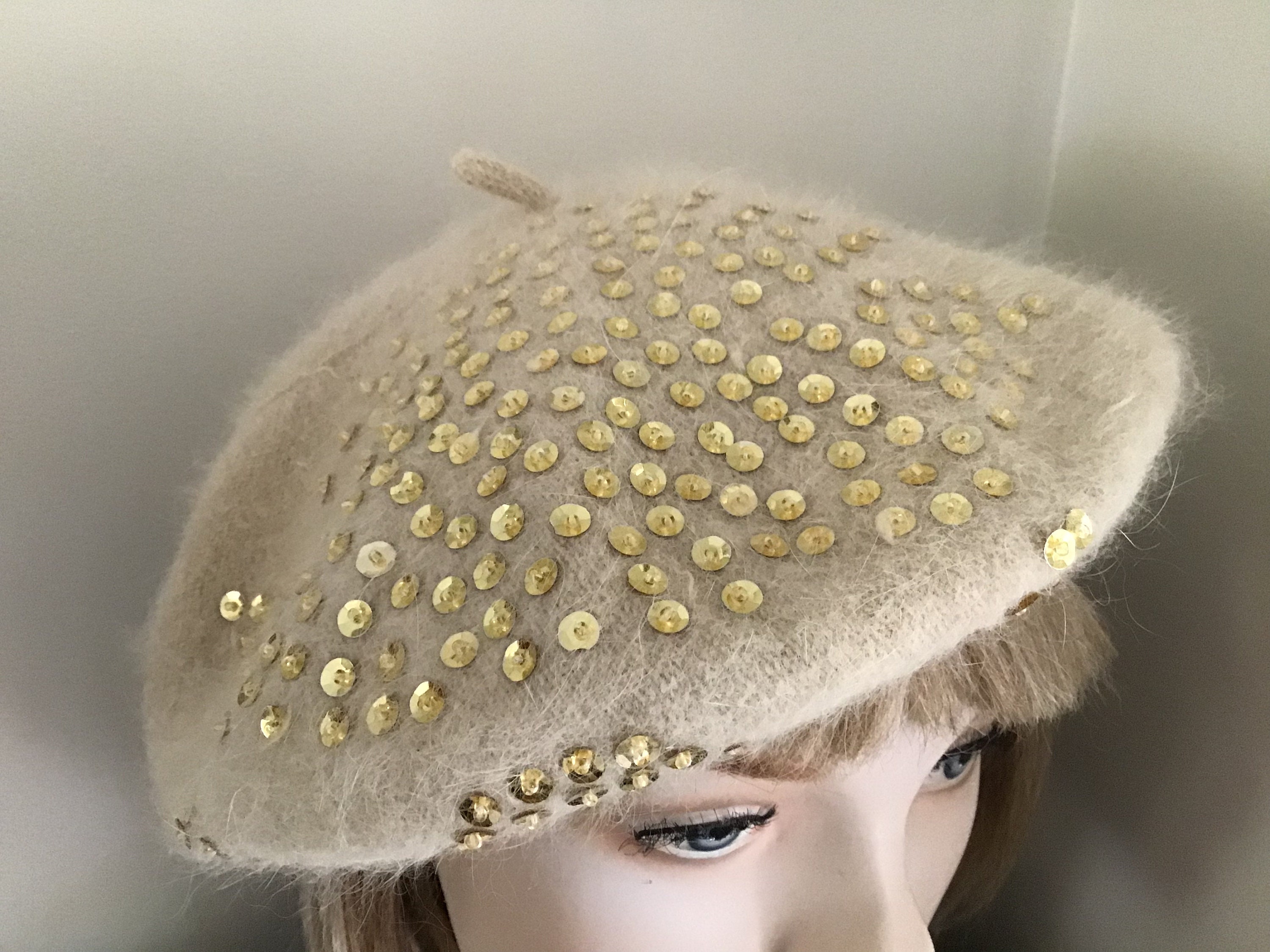 Vintage sequined French Beret Hirigin Ladies Girls French 70s Costume Party Dance Disco  main image 2
