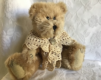 Vintage 80’s Teddy Bear. Christmas Gift. Children’s Gift.Children’s Toy.  Teddy Bear. Vintage Toy for Girls. Girlfriend  Anniversary Gift.