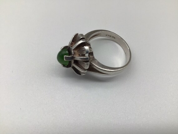 Vintage 60’s /65’s  Genuine Jade Ring/Silver Ring… - image 8