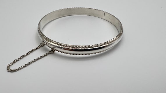 Vintage 70s Silver Bangle. Bangle With 