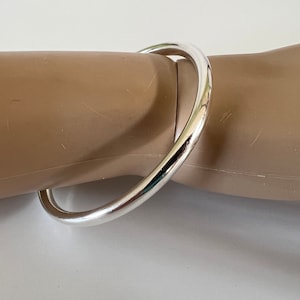 80s Vintage Silver Bangle/Womans Silver Jewellery/Office Silver Bangle/Silver Bracelet/Silver Jewellery/Daily Silver Bangle/Her Birthday image 5