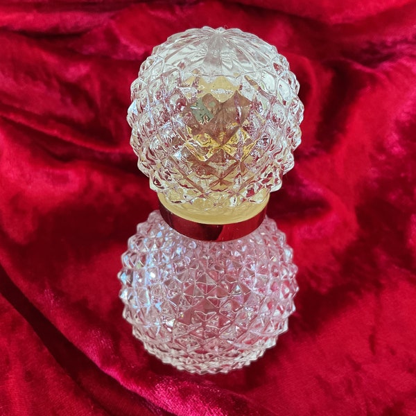 80’s Vintage Empty Glass Perfume Bottle/Table Deco/Vanity & Beauty /Pineapple Sape Glass Perfume Bottles/Perfume Bottles with Atomiser