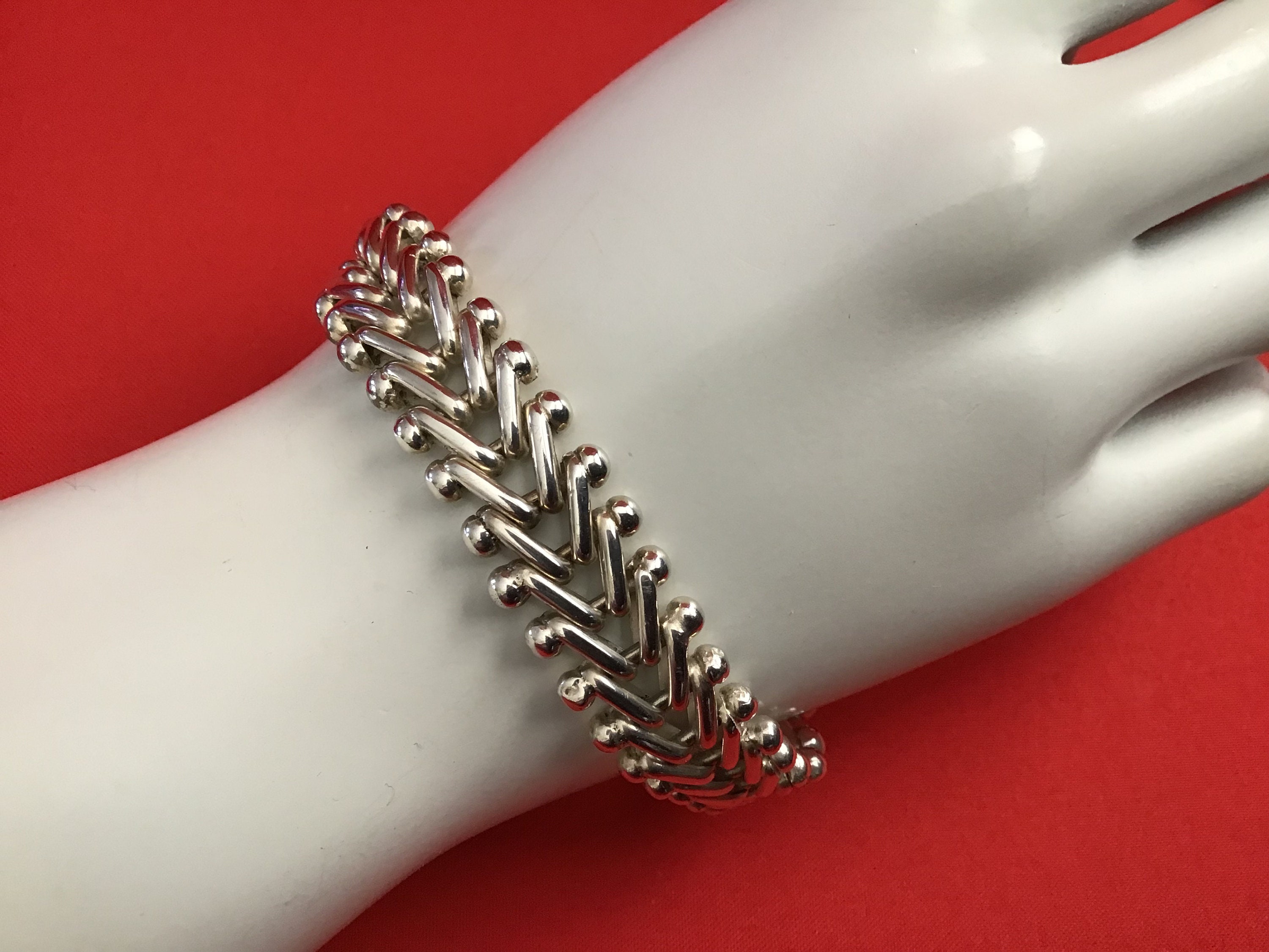 Vintage 80s Sterling Silver Gate Bracelet/heavy Chain - Etsy Hong Kong