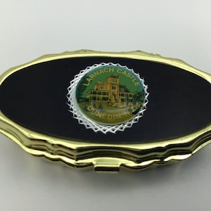 Vintage 60’s Pills Box. Travel Pill Box. Purse Accessory. Table Deco. Gold Tone Metal Box. Organiser. Storage. Daily Office Box. Her Gift