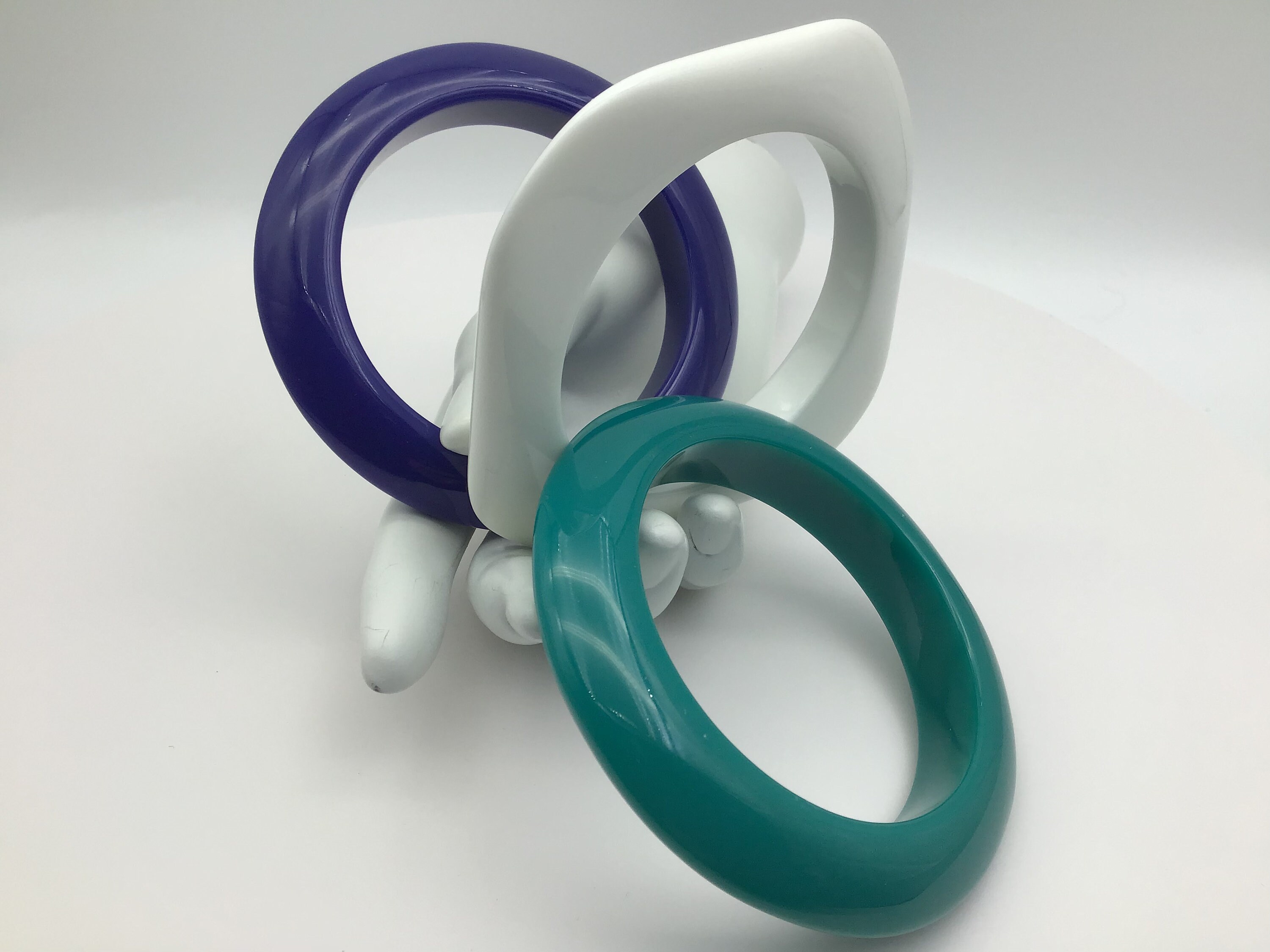 ビンテージルーサイトバングル Lucite Vintage Bangle Shell Blue | JUNK SHOP