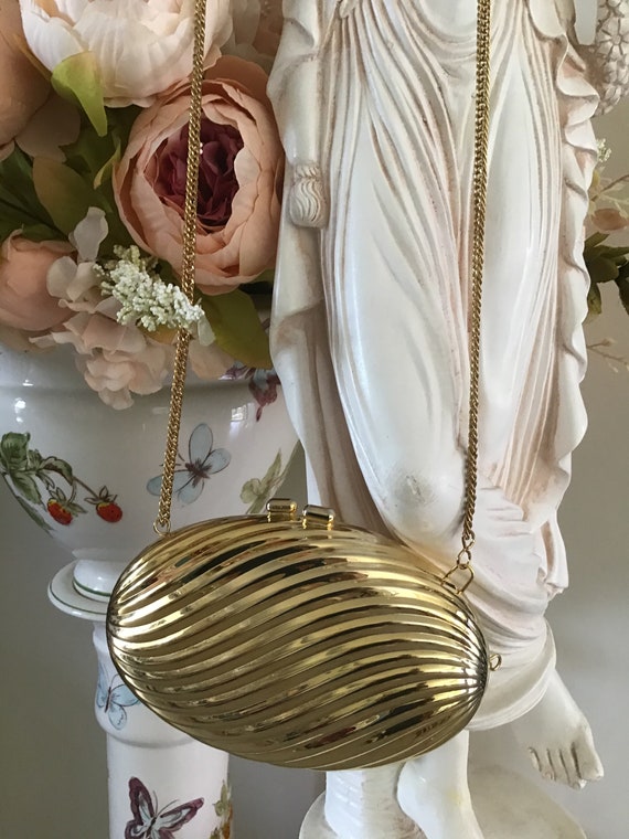 Vintage Evening Bag. Vintage 70’s 80’s Brass Eveni