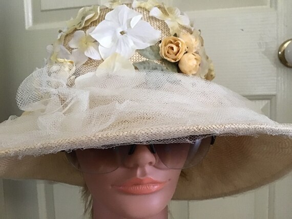 Vintage 60’s Italy Hat . Summer Hat. Unique Hat