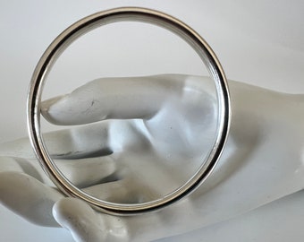 80’s Vintage Silver Bangle/Woman’s Silver Jewellery/Office Silver Bangle/Silver Bracelet/Silver Jewellery/Daily Silver Bangle/Her Birthday