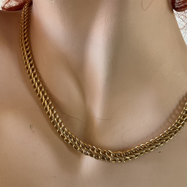 80’s Vintage Italy 9Ct Gold Unisex Chain/16.96 Gr Gold Chain/45 cm Long Gold Chain/Gold Collier/Gold Jewel/Anniversary Gift/Her Vintage Gift