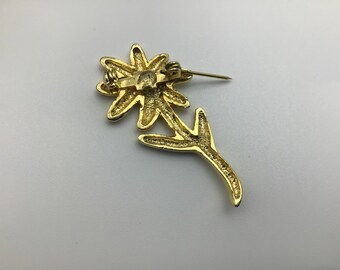 ヴィンテージ 80 年代 エーデルワイス ブローチピン / 女性用