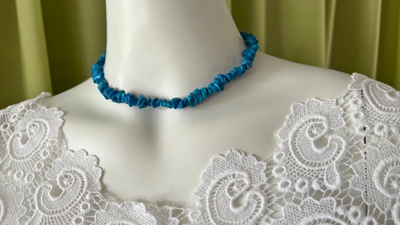 60’s VintageTurquoise Necklace/ Turquoise Stone C… - image 2