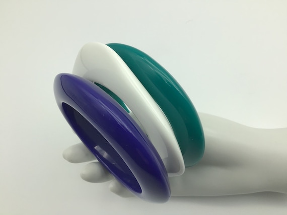 ビンテージルーサイトバングル Lucite Vintage Bangle Shell Blue | JUNK SHOP