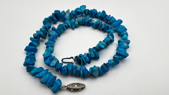 60’s VintageTurquoise Necklace/ Turquoise Stone C… - image 1