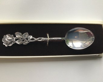 ヴィンテージ ヒルデスハイム ローズ ティースプーン - シルバー