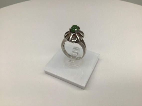 Vintage 60’s /65’s  Genuine Jade Ring/Silver Ring… - image 7