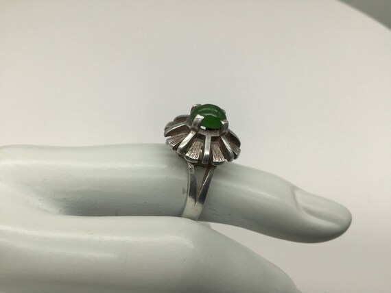 Vintage 60’s /65’s  Genuine Jade Ring/Silver Ring… - image 5