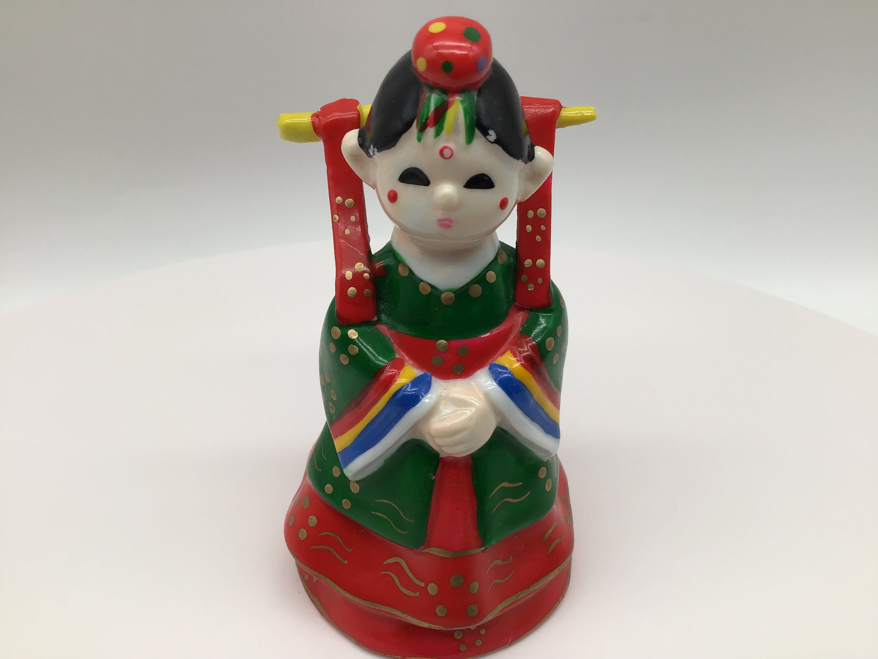 韓国　朝鮮　美術品　陶人形 ヴィンテージ　作家物 ヴィンテージ韓国人形ベル/伝統的な結婚式の置物/民俗人形結婚式