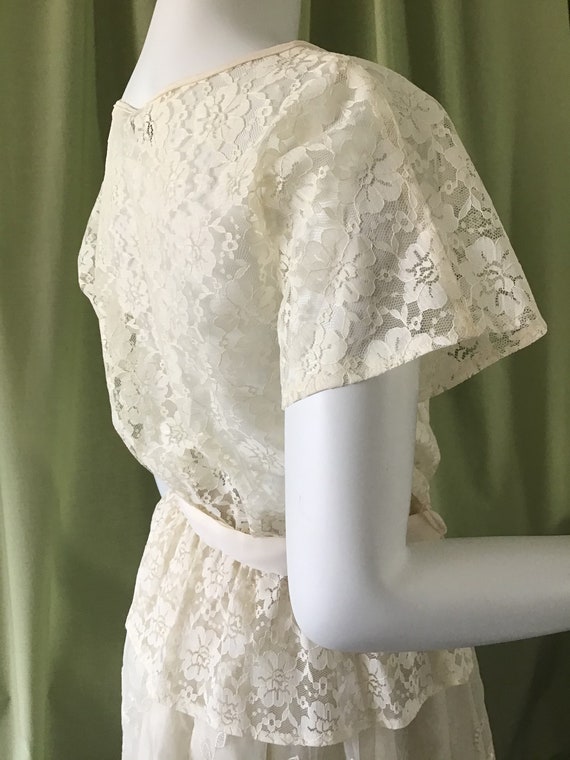 Vintage 60’s White Lace Blouse. Woman’s Clothes. … - image 5