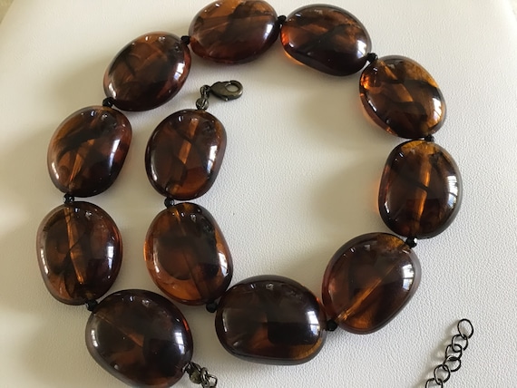 Vintage 70’s Choker Bakelite Necklace. Bakelite Fa