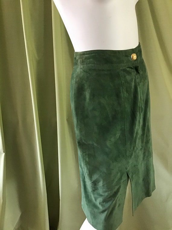 70’s Vintage Leather Skirt. Extra Soft Leather Ski