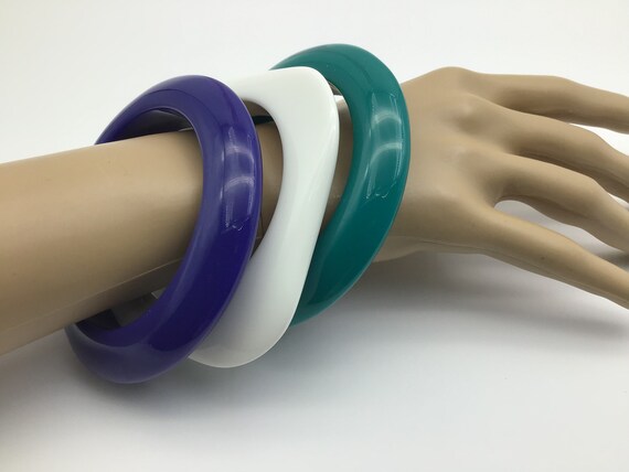ビンテージルーサイトバングル Lucite Vintage Bangle Shell Blue | JUNK SHOP