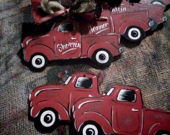Red Truck Ornament Etsy