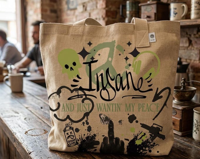Econscious Hemp Tote Bag with Insane Graphic Art Design