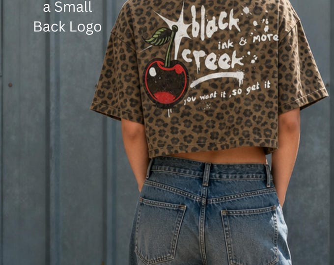 90s Style Cherry Bomb: Black Creek Ink and More on Leopard Print Boxy Crop Tee