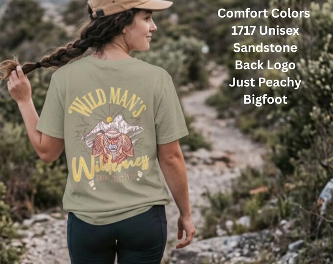 Wild Man's Wilderness Bigfoot Tees Front and Back Logo on Comfort Colors® 1717 Unisex Tees