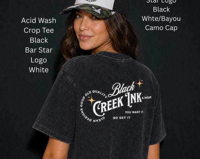 Bar Star Logo Graphic: Black Creek Ink and More American Apparel 102 AM T shirt