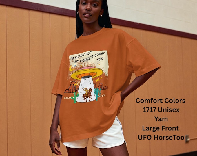 Retro UFO Graphic Tee: Comfort Colors® Unisex Shirt
