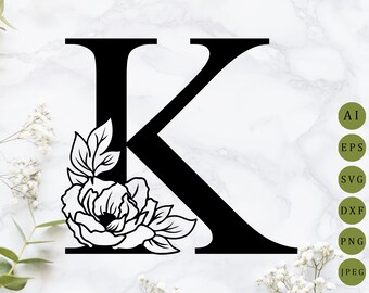 Download Flower Letter K Etsy
