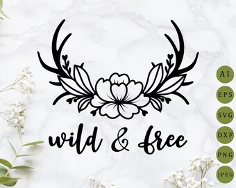 Download Antlers Svg Free Etsy