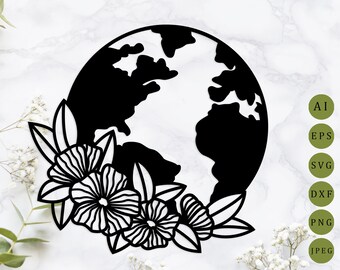 Download Flower Globe Svg Etsy PSD Mockup Templates