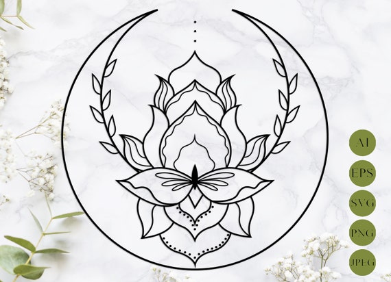 Featured image of post Lotus Half Mandala Svg Svg mandala clip art monogram frame
