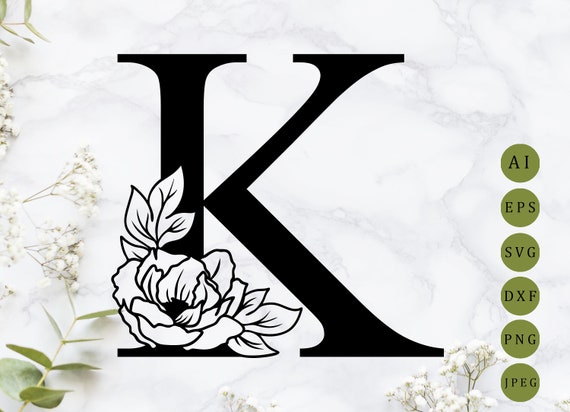 Free Free 333 Floral Letter K Svg SVG PNG EPS DXF File