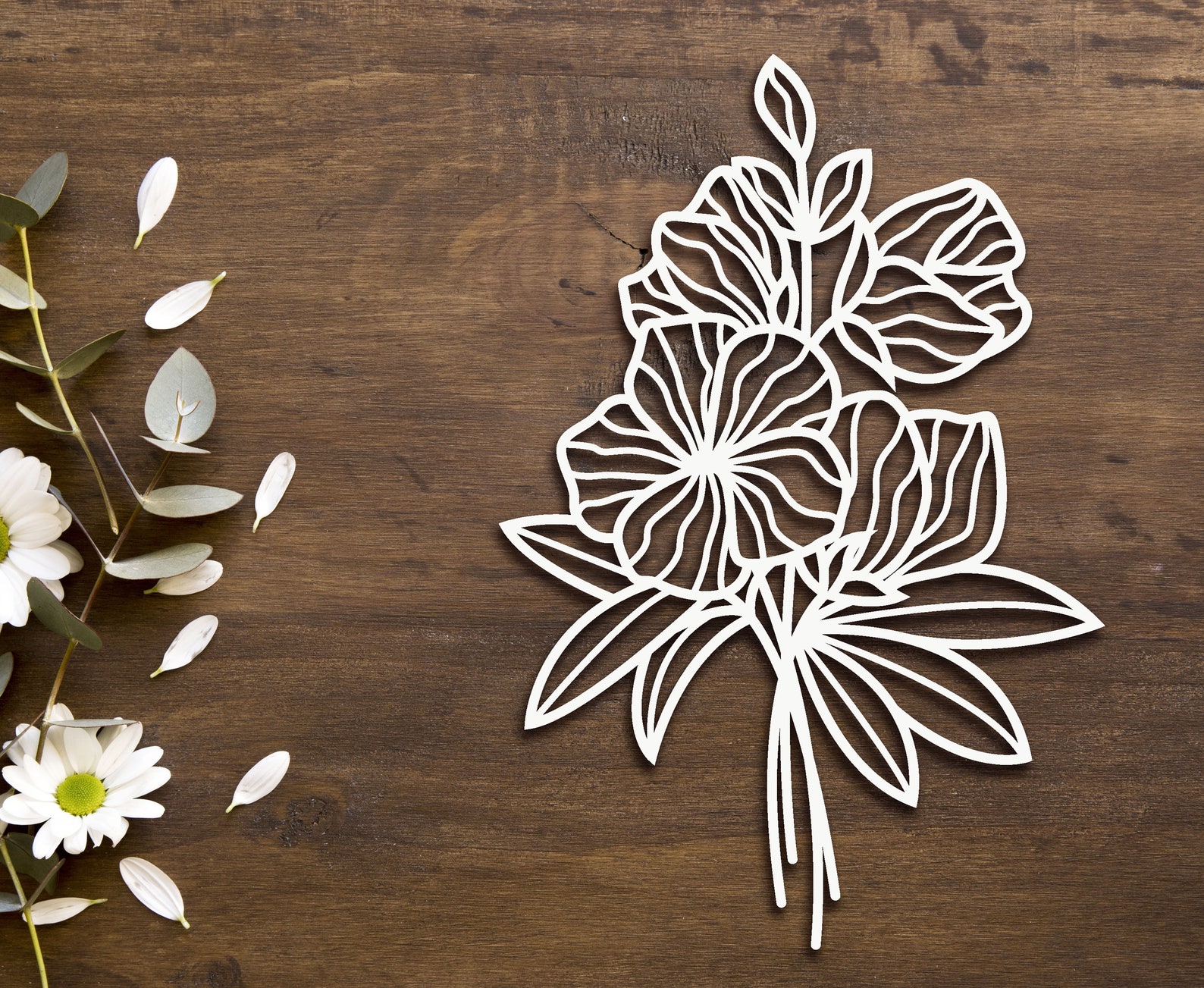 Download Poppy flower bouquet svg laser cut Wild flower svg Floral ...