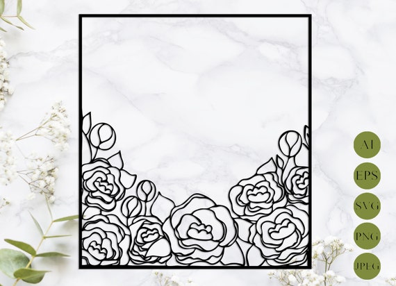 Free Free 74 Rectangle Flower Frame Svg SVG PNG EPS DXF File