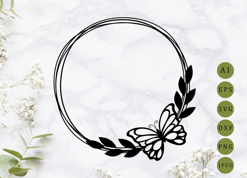 Free Free 206 Butterfly Circle Border Svg SVG PNG EPS DXF File