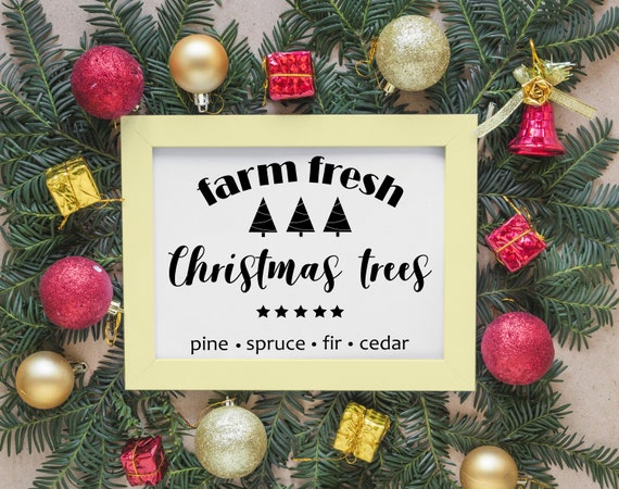 Download Free Farm Fresh Christmas Tree Svg Farmhouse Christmas Svg Rustic Etsy SVG DXF Cut File