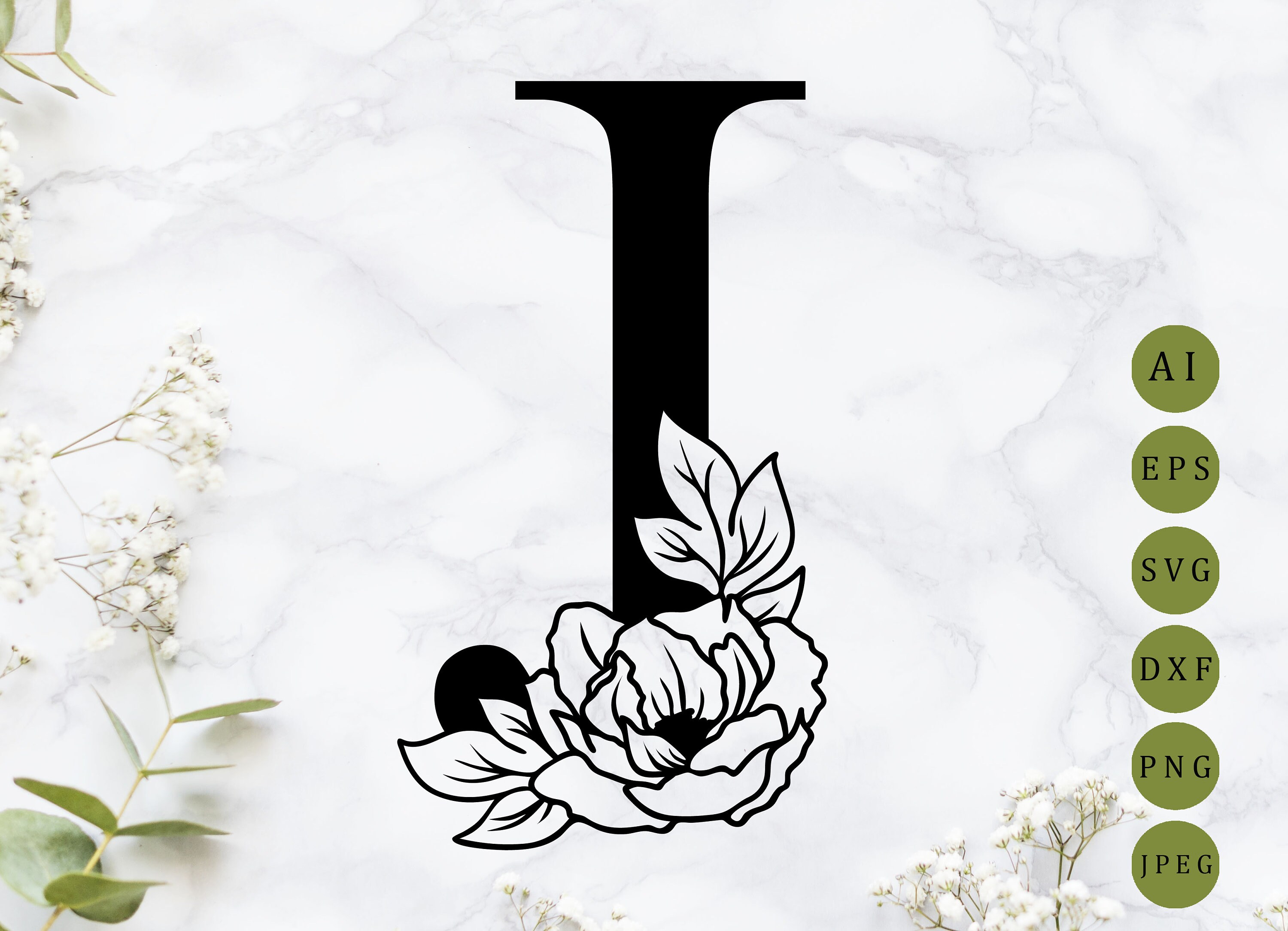 Free Free 264 Floral Letter J Svg SVG PNG EPS DXF File