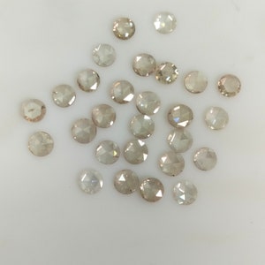 Ljusbrun diamant: Rund rosenslipad ädelsten (3,50-3,80 mm) bild 3