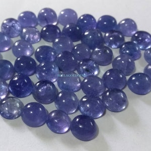 8 mm Natural Tanzanite Round Loose Cabochons-Top Quality Natural Cabochons.