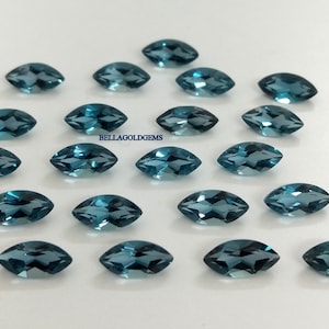 2X4 MM AAA Qualität Natürliche London Blau Topas Marquise geschnitten facettiert