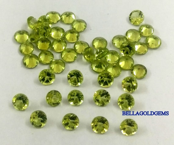 【容音】ペリドットのひょうたん形オルゴナイト☆他４点 4mm AAAグレード 天然ペリドット ラウンドルースファセット