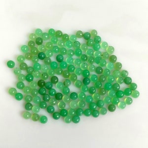 5 mm Round Chrysoprase  Cabochons,  Sea Green Color, Chrysoprase Cabs, Smooth Cabochons,