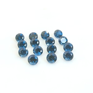 8 MM Lab Created Super Top Quality Round Faceted Blue Sapphire - Lab created Super Top Sapphire