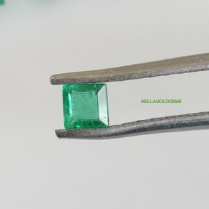 2.5 MM Natural Emerald Square Cut, Calibrated Emerald Faceted Gemstone  Jewelry
