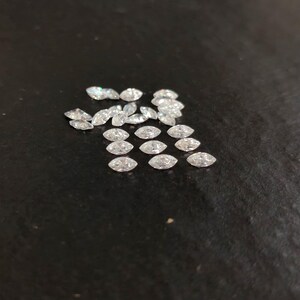 1.5x3 MM Moissanite Marquise Brilliant Cut Gemstones- Loose White Moissanite Gemstone G+ Color VS+ Purity