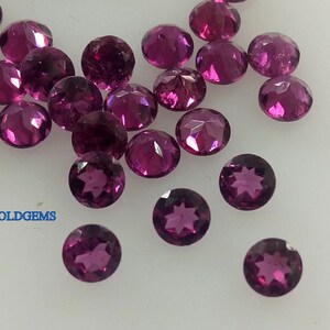 6 MM Natural Rhodolite Garnet Round Faceted Gemstone- AAA Quality- Rhodolite Garnet loose.